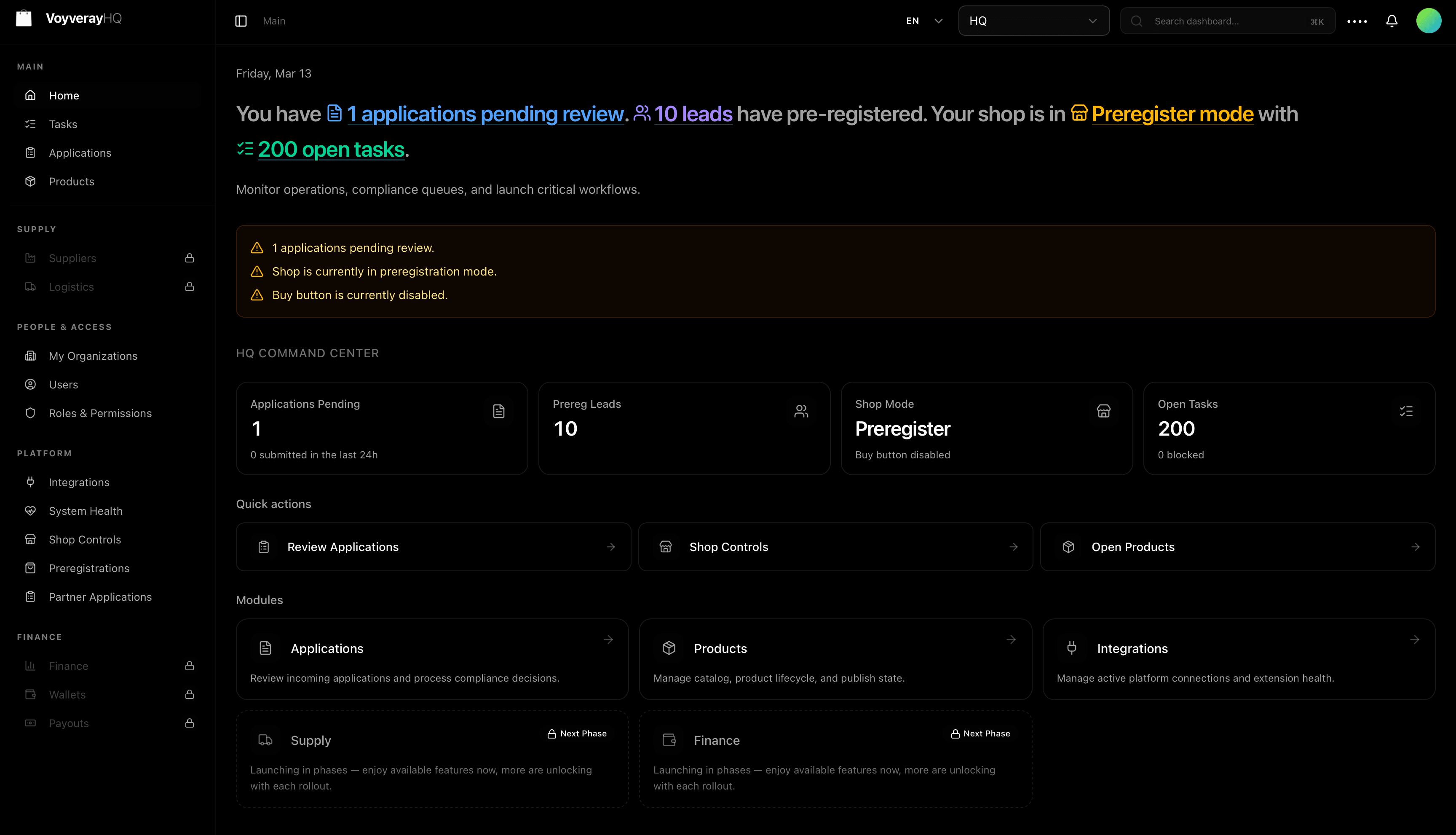 您的合作伙伴控制台